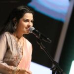 Aarya Ambekar Instagram - Honored to have gotten to perform at yet another function associated with our beloved Lataji.😇🙏🏻 Performed at the inaugration function of Lataji's photography book "..and she clicked". Got showered with blessings and love from dear Usha ji, Meena ji and Sureshji.😇🙏🏻