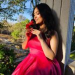 Aayushi Dholakia Instagram - I’m a ‘phool’ for you🌺🤪😋🫶🏻 . . . . . HMU- @vanitapatelmakeovers #soakingupthesun #sunshineyday #sunkissedskin #takingabreak #springsunshine #sundayfeels #sundaylove #dayoffvibes