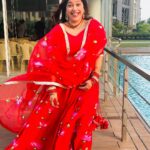 Addite Shirwaikar Malik Instagram - In my element! ❤️🙈 . . 👗: @aachho . . #karwachauth #fyp #instagood #fun #aditimalik
