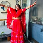 Addite Shirwaikar Malik Instagram - In my element! ❤️🙈 . . 👗: @aachho . . #karwachauth #fyp #instagood #fun #aditimalik
