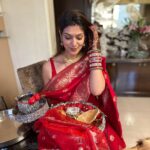 Aditi Gautam Instagram - 🧿🧿🧿 . . . . . . . #picoftheday #karwachauth #karwachauthspecial #love #red #eternity #explorepage #trend