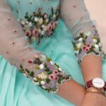 Aima Rosmy Sebastian Instagram - Captivating Gardenia: Blossoms Unleashed through Exquisite Thread Embroidery 💐 Wearing @tazzels3 👗 Click by @vineethphotos 📸 . . . . . . . #trending #fashion #instafashion Muweillah Comercial, Sharjah UAE
