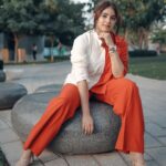 Aima Rosmy Sebastian Instagram - Always have fun with fashion. Dress to entertain yourself. Wearing @samridhidesignsofficial Shot by @hkcreationsdxb Sharjah