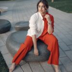 Aima Rosmy Sebastian Instagram - Always have fun with fashion. Dress to entertain yourself. Wearing @samridhidesignsofficial Shot by @hkcreationsdxb Sharjah