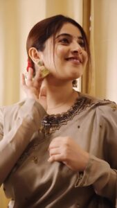 Aima Rosmy Sebastian Instagram - What jumkha ✨✨ Wearing @tazzels3 🥻 #trend #trendingreels #jumkafever #raniaurrockykipremkahani #reelsinstagram #instagram #instadaily