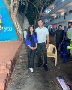 Aishu Instagram - Happy to have worked with an “inspiration”🫶
 Thrilled to be around him and his great vibe🥰❤️💕😍

#prabudeva #danceinspiration #aishuads #prabudevamaster