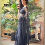 Aishwarya Sakhuja Instagram - Saree, Sequins and Smiles ✨ . . 📍: @thegameranch . . #saree #sequins #ootd #fridayvibes #indianwear #indianlook #aishwaryasakhuja