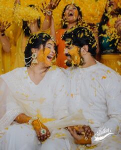 Akshaya Deodhar Instagram - हळद लागली. 💛
.
Beautiful Pictures by Team @girish_katkar_photography 
Akshaya’s & Hardeek’s Beautiful outfits by @labelsonalesawant 
Styled by @stylist.chaitalikulkarni 
Floral Jewellery by @swatiwaghcreation 
Akshaya’s Makeup by @madhurikhese_makeupartist 
Akshaya’s Hair by @komalpashankar_makeupartist 
Hardeek’s Hair & Makeup- @makeovers_by_rahul 
Wedding decor & management @a3eventsandmedia 
Wedding planner @bhagatamol 
Location- @siddhigardensandbanquets 
Managed by @wechitramedia @n.i.d.s_ @amolghodake_ 
.
#AHa #AkshayaDeodhar #HardeekJoshi #AkshayaHardeek