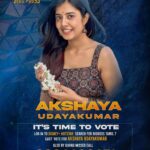 Akshaya Udayakumar Instagram - Do vote akshaya everyday on Disney+ Hotstar and also by giving missed call to 8886602471 https://t.ly/BcxZ7 - Link to Give missed call directly Let's keep Akshaya's game on Big boss more interesting in upcoming times keep voting 💪♥️
