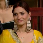 Ankita Lokhande Instagram - Setting the trend right ✅ So beautiful, so elegant...just looking like a WOW in laddoo peela color 💛🤌🏻 @designmachinesuitslive Credits:- Outfit: @kalighataindia x @vansh_singh888 Jewellery: @rimayu07 Styled By: @hemlataa9 @stylebyhemlataa Assisted By: @saloni142_ @haaute @colorstv @beingsalmankhan @officialjiocinema @endemolshineind #AnkitaLokhandeJain #AnViInBiggBoss17 #WeekendKaVaar #TraditionalLook #BiggBoss #BB17 #DilDimaagAurDum #Colors #SalmanKhan #JioCinema