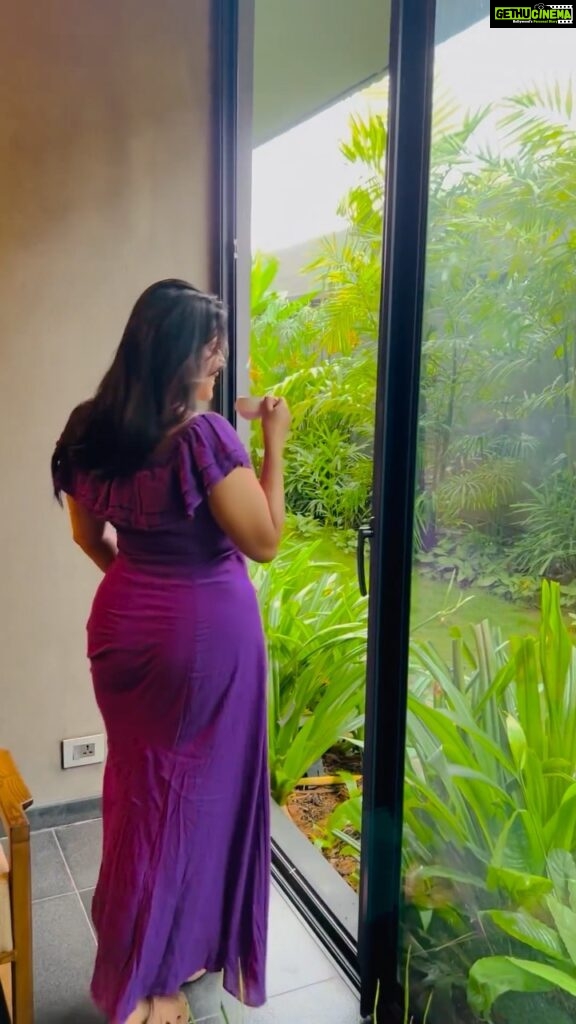 Anna Rajan Instagram - Rainy mornings are nature's way of inviting us to slow down, sip our tea, and embrace the calmness within. @saptharesortandspa #wayanad #saptha #rain #nature #naturelovers #live #happyface #nowaiting #smile #enjoy #annarajan #lichi 🍀🍀🍀☘