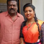 Annabharathi Berchmans Instagram - நேற்று சென்னையில் தமிழ்க் குடிமகன் திரைப்பட இசை வெளியீட்டு விழாவில் தொகுத்து வழங்கிய போது உங்கள் அன்னபாரதி..❤🎤🙏 #Annabharathi #AnbudanAnnabharathi #Tamilkudimagan #seransir #Sheran #Sarathkumar #Ameer #MariSelvaraj #arudoss #ravimarya #anchoring #tamilanchoring #chennai