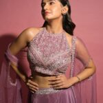 Anushka Sen Instagram - Just like magic 💜 . For Bombay Fashion Week Outfit @panihari_mumbai Jewellery @miranabymegha Styled by @stylingbyvictor @sohail__mughal___ Assisted by @styleby_antara @janvijain123 📸 @miteshsphotography Hair @hairbyradhika Makeup @makeupbysalonij