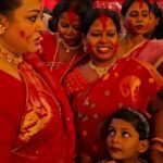 Aparajita Auddy Instagram - পাড়ায় সিঁদুর খেলার অনুষ্ঠান#Instagram#instagood#goodvibes#festival #pujornach#ananda