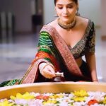 Arti Singh Instagram - Happy Diwali ❤️ may god bless your life with prosperity and love .. Wearing @subarana.devendran @officialsdcouture