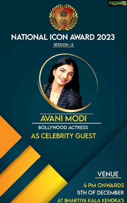 Avani Modi Instagram - Bollywood Actress Avani Modi S(Lead Actor In Celender Girls & Modi Ji Ki Beti )will a part of National Icon Award As Guest and also will be awarded by Best Actress Of The Year For "Modi Ji Ki Beti ". #avanimodi #nationaliconaward2023 #thebharatnews #Bollywood #celendergirls
