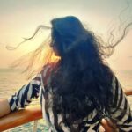 Bhamini Oza Instagram - Wind in my hair, sun dimming the glare. Drifting along the waves, It's worth a stare! #cruising #sundown 📸 @mindsetr