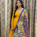 Bhavya Gowda Instagram - 💛 Outfit: @anthariya_ Jewels: @thespatika Hairstyle by: @anu_hairstylist_makeup_artist