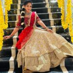 Bhavya Gowda Instagram - ❤️ Outfit: @rentyourlook_by_chandangowda Jewels: @thespatika Bangalore, India