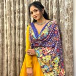 Bhavya Gowda Instagram - 💛 Outfit: @anthariya_ Jewels: @thespatika Hairstyle by: @anu_hairstylist_makeup_artist