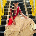 Bhavya Gowda Instagram - ❤️ Outfit: @rentyourlook_by_chandangowda Jewels: @thespatika Bangalore, India