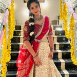 Bhavya Gowda Instagram - ❤️ Outfit: @rentyourlook_by_chandangowda Jewels: @thespatika Bangalore, India