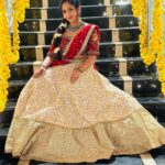 Bhavya Gowda Instagram - ❤️ Outfit: @rentyourlook_by_chandangowda Jewels: @thespatika Bangalore, India