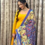 Bhavya Gowda Instagram - 💛 Outfit: @anthariya_ Jewels: @thespatika Hairstyle by: @anu_hairstylist_makeup_artist