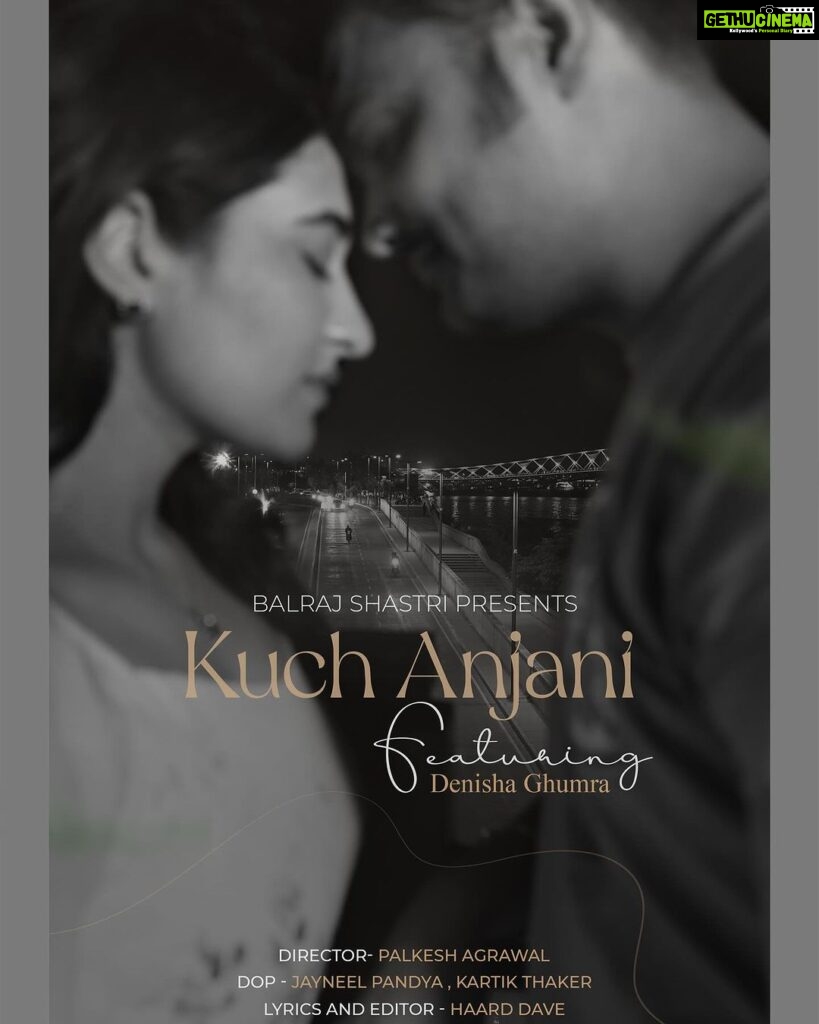 Denisha Ghumra Instagram - Kuch Anjani.. The first Hindi original i composed during Covid And little did i know It was around the same time i was going to meet My now Wife @denishaghumraofficial. Today three years back was the first day we met, so there could not have been a better day to share this poster. . Kuch Anjani Releasing on 13th Nov, yet another Special day ❤️ I’ll always be grateful for the friends who have always been my backbone in everything i try to do creatively. Music Programming- @raxit.gajjar Guitar Arrangements - @dmajor_dhupkar Rhythm Arrangements- @ruzvelt_christian Mixed and Mastered by @swar_440 Recorded @swaraag_studio #balrajshastri #denishaghumra #musicvideo #originalsong #youtubemusic #independentartist #independentmusic #kuchanjani #youtuber #ahmedabad #singer
