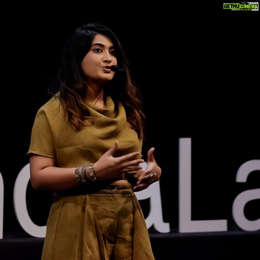 Denisha Ghumra Instagram - TEDx Talk day was a good day. Looking back at my entire journey, made me feel so good about myself. We often forget where we came from and how we started 🌸 . Thank you @vatsal_1994 @myrjdhara 🤍 . Outfit - @houseoffett Styled by - @ishhaa_nagar MUAH - @brides_byhetnajadeja Jewellery - @thejewelstudiio . #tedx #tedxtalks #tedxspeaker #tedxyouth #tedxwomen #tedxindia #lifejourney #beinganactor #changingperceptions #nealdonaldwalsch #conversationswithgod #loveisallthereis #denishaghumra