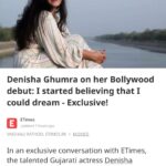 Denisha Ghumra Instagram - Could not have asked for a better or a bigger opportunity than this @mkshivaaksh Thank you and i am so grateful to be a part of this film. @hitukanodia Sir, This is the 4th project with you and the more i get to work with you the more i learn things as an actor as well as, as a human 🌸 . @vaishali.rathod25 A big thanks to you 💫 . #timesofindia #etimes #hindicinema #denishaghumra