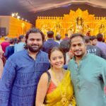 Devoleena Bhattacharjee Instagram - Pujo photo dump 💛💚 #durgapujo #couples #friends #familytime #celebrations #blessings #husbandandwife Mumbai, Maharashtra