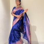 Dhamnashree Kadgaonkar Instagram - विजया दशमीच्या शुभेच्छा .. Sari by @khushiifashion #dhanashrikadgaonkar #tuchalpudha #happydasara #dashhehara #sari #tradition #nath #zeemarathiofficial #event #nigdipune Nigdi , Pune