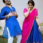 Divya Uruduga Instagram - How to stay together no matter what? 1. Stay together. 2. No matter what. 💛🖤 Beautiful outfit by: @maya_designer_studio_ 📸 : @pkstudiophotography #divyauruduga #divyau #du #D #arviyans #arviya