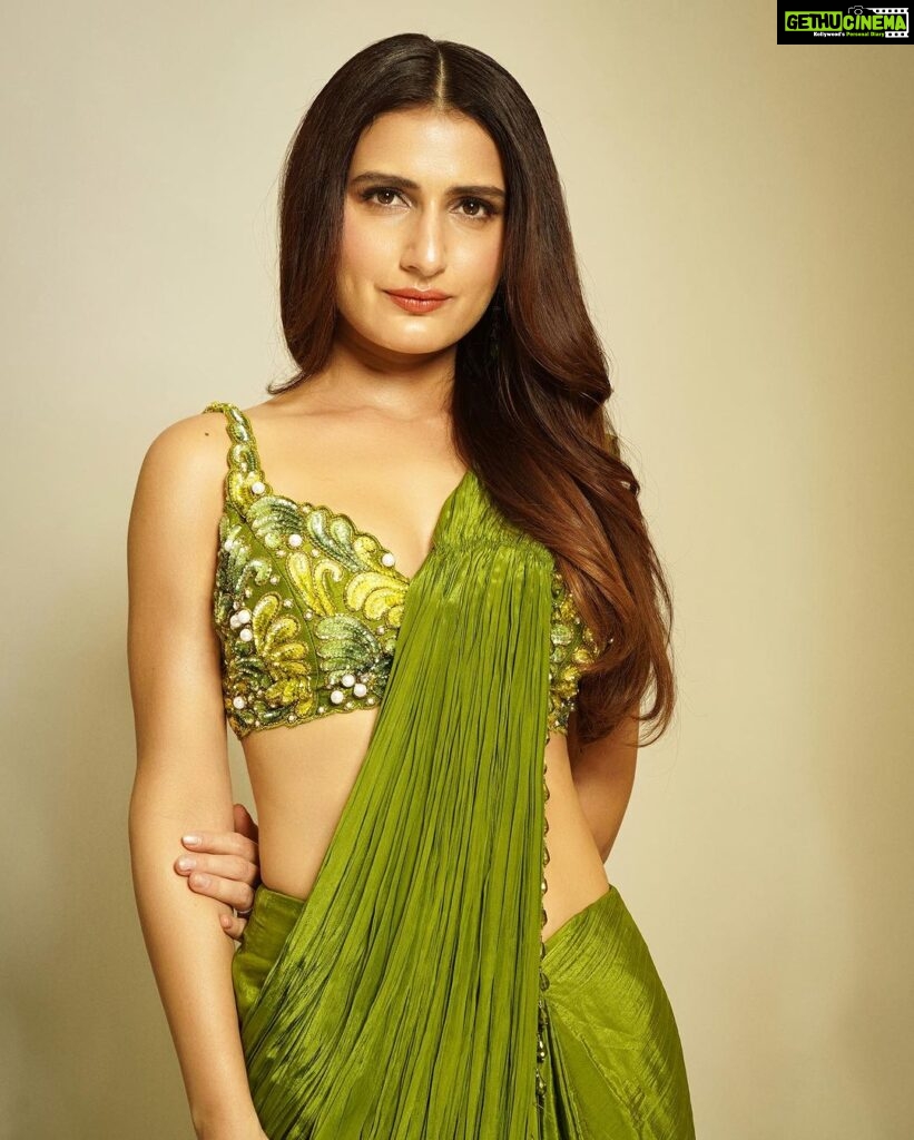 Fatima Sana Shaikh Instagram - 💚💚💚 Saree @anshikatakofficial Make up @dishsolanki Hair @sankpalsavita Shot by @kapilcharaniya