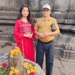 Gehana Vasisth Instagram - Jai bholenath… Mai aur mere pita ji at trimbakeshwar mandir … #gehanavasisth #trimbakeshwar #mandir #temple #jaibholenath Trimbakeshwar Shiva Temple