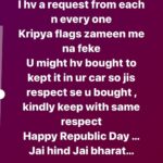 Gehana Vasisth Instagram - Sabhi se hath jod k vinti hai … agar kahi kisi ne road me fake Diya ho to poori izzat se jhukiye, mafi mangiye aur kahi upar rakh deejiye … Kisi bhi Hal me pairo k neeche mat aane deejiye .. Aaj ham sirf isliye hai Kyunki desh hai .. Aur ham sabse sarvopari hai….. .. Kyunki Mujhe pata hai ham Sab ki pehli mohabbat hamara desh hai .. aur Yahi sabse bada rishta ham sabke beech hai … Ham Sab proud hindustani hai .. Jai hind , Jai Bharat BHARAT MATA KI JAI HO #gehanavasisth #india #republicday