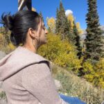 Harika Narayan Instagram - The life within and the life around✨🌈🍁 . . . #life #love #happiness #autumn #fallcolors #telluride #colorado #traveldiaries #roadtrip #goals #makingmemories Telluride, Colorado