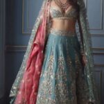 Heena Achhra Instagram - @manishmalhotraworld with @use.repost ・・・ Oceanic teal hues intricately meddle with India’s ancient craft, embroidered gold crystal stones, metallic zardozi threads, and Mukaish, and stylized outlines to form an alluringly linear vision of the new age #ManishMalhotraBride She adorns bridal jewels comprising Polki treasures, rubies, and emeralds to harmonize the grandiosity. #Khaab Bridal Couture 2022 @manishmalhotra05 Jewellery: Manish Malhotra Jewellery by Raniwala 1881 @manishmalhotrajewellery Sound: @tech_panda @kenzaniofficial Videographer: @neeraj_hinduja Photographer: @tarun_khiwal Styled by: @harshad.fshn Mua: @deepa.verma.makeup Hair: @cristianocpereira Production: @ikp.insta #ManishMalhotra #ManishMalhotraWorld #manishmalhotrajewellerybyraniwala1881 #ManishMalhotraVows #ManishMalhotraLabel #ManishMalhotraProductions #ManishMalhotraJewellery #ManishMalhotraVows #bride #bridal