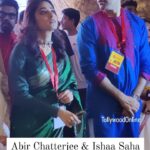 Ishaa Saha Instagram - We spotted Sona Da @itsmeabirchatterjee & Jhinuk @ishaasaha_official during Chaturthi puja parikrama . #TOSpotted #durgapuja2023