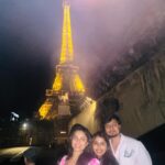 Janani Ashok Kumar Instagram - One of the craziest, colourful evenings of our life…🫠💯✨💫 Travelling with friends is always fun 🤩 & the three of us were incredible 🤩🙌🏼 It was one epic holiday and I can’t wait for our next already @satz_aka_sathishkumaran @madhumitha_sivasankar 🥹🤗♥️ - #paris #eiffeltower #france #europe #traveldiaries #bff Tour Eiffel