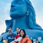 Kalyani Anil Instagram - ADIYOGI. ✨🌙 👗 @geesahh_designs 📸 @sonu_.sajeev 😘 #adiyogi #shiva Adiyogi Coimbatore