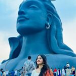 Kalyani Anil Instagram - ADIYOGI. ✨🌙 👗 @geesahh_designs 📸 @sonu_.sajeev 😘 #adiyogi #shiva Adiyogi Coimbatore