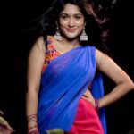 Kalyani Anil Instagram - Chammak challo 💃 A quick one. Earings @pretty.jewelbox Saree @geesahh_designs 📸 @travancoreads @jithuthampifm #reelkarofeelkaro #reelitfeelit #dance #dancechallenge #trend #viral