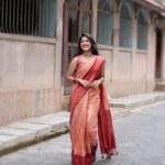 Kalyani Anil Instagram - 🪔🦢🌙 Saree @anika._.boutique 📸 @travancoreads @jithuthampifm