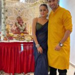 Karan Sharma Instagram - Had great Darshan in two days still more Darshan pending 😬..May BAPPA Bless you all 🤗🙏@iam_snehajain @aloknarulaofficial @jeevanshchadha @acharaya_karun ! #ganeshchaturthi #karansharma . . PS : more Dashan pics coming soon !
