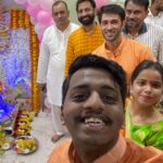 Karan Sharma Instagram - Had great Darshan in two days still more Darshan pending 😬..May BAPPA Bless you all 🤗🙏@iam_snehajain @aloknarulaofficial @jeevanshchadha @acharaya_karun ! #ganeshchaturthi #karansharma . . PS : more Dashan pics coming soon !