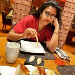Kasthuri Shankar Instagram - I am not into Yoga, I am into Yoghurt 🤡😅😛 #internationalyogaday internationaldayofyoga #foodie #foodjunkie #ladyinred♥️