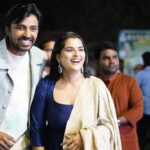 Kavya Kalyanram Instagram - What a night!! What energy!! 🔥 @ktrtrs garu we cannot thank you enough for being there with us 🙏🏼 @siddu_buoy @anudeep.film thank you for adding your charm and energy to our #balagam Thank you @shreyasgroup and the entire team for the kickass arrangements @orafojewels forever saviour with the best ornaments! Sircilla you have my heart ♥️ See you at the cinemas! #balagamonmarch3rd