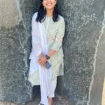 Kavya Kalyanram Instagram - Why was I grinning so hard for a picture at a random stone structure🧐